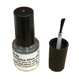 Conductive Compounds Water-Based Silver Conductive Paint,8 Gram Brush Cap Bottle