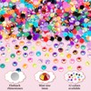 1800pcs 3mm Jelly AB Flatback Nail Art Rhinestones, Resin 3D