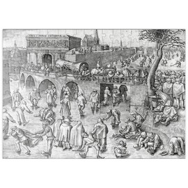 Ice Skating Before The Gate of Saint George, Antwerp, 1558, by Pieter Bruegel The Elder - Premium 200 Pieces Puzzle - MyPuzzle Special Collection by Apyornis