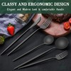 40-Piece Matte Black Silverware Set for 8, CEKEE Stainless Steel