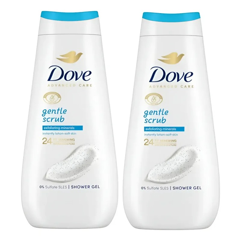 Dove Jabón Líquido Exfoliante Corporal Shower Gel 2pzs