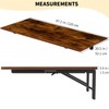 GOYLSER Wall Mounted Folding Table for Office, Rustic Brown Fold