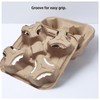 UBozeuiv Disposable Compostable Drink Carriers, 100 Pack | Paper Pulp