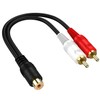2 Pack Audio Speaker Y Adapter Splitter Cable with OFC