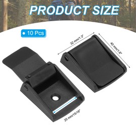 PATIKIL Webbing Black Cam Buckle 1-1/4 inch, 10 Pack Plastic Adjustable Toggle Clip for Backpack Luggage Car Roof Bag Pet Chest Vest Straps