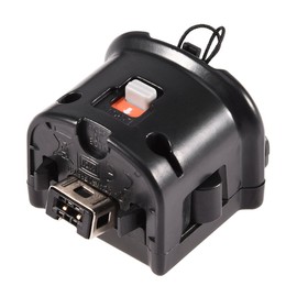 Wii Motion Plus Adapter, Motion Plus MotionPlus Sensor Adapter Compatible with a Variety of for Wii Games,Motion Plus Adapter with Silicon Case Cover for Wii Remote Controller(Black)