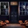 2 Pcs Halloween Horror Window Cover, Scary Curtain Window Door