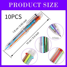 DUGEGAYL Multicolor Pen,10Pcs The Perfect Blend of Fun & Functionality, Versatile for Gifting, School & Office Use, Durable, and Waterproof Pens