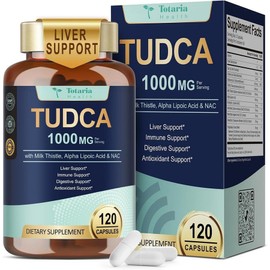 Totaria Liver Health Supplement Dudka TUDCA 1000mg Milk Thistle Liver Detox Care Supplement, 120 Tablets, 1 Piece / 토타리아 간 건강 영양제 두드카 TUDCA 1000mg 밀크씨슬 간 디톡스 케어 보충제, 120정, 1개