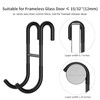 Black 14-Inches Stainless Steel Shower Squeegee Set, Include Shower Door