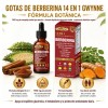 Gwynne Suplemento Dietético Gotas Líquidas Berberina Fórmula 1900 Pimienta Cayenne