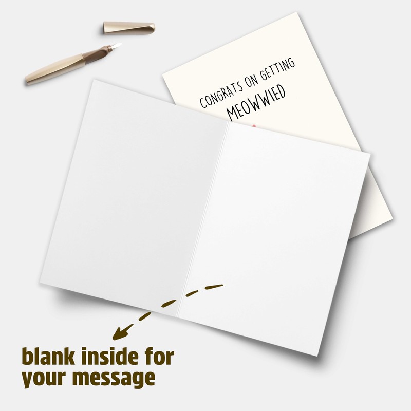 YIWANSIN Cute Pun Engagement Card for Cat Lover, Newly Wedding