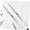 Healeved 2pcs Professional Steel Tweezers Jewelry and Repair Pointed Precision