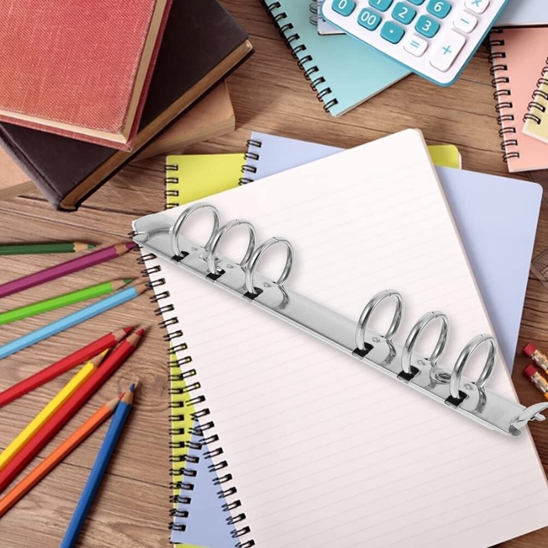 Operitacx Pack of 6 Metal A6 Notebook 6 Ring Binder