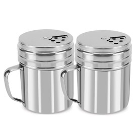 Accmor 9oz Salt and Pepper Shakers with Adjustable Pour Holes, Stainless Steel Dredge Shaker, Seasoning Spice Shakers for Salt Pepper Cinnamon Sugar Flour