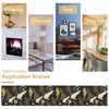 Crane Table Runner, Vintage Luxury Black Golden Asian Japanese Abstract