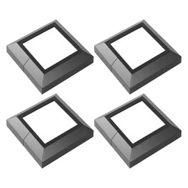 Carkio Aluminum Post Skirt Guardrail Bottom Cover 3 Inch Split Type Post Base Cover, 4pcs