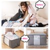 LATTCURE Pack of 3 Storage Bags, Foldable Storage Boxes, Large
