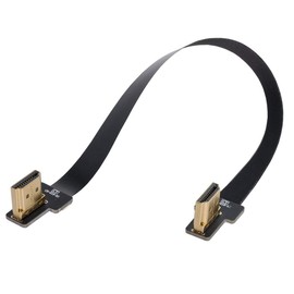 Xiwai CYFPV Cable plano dual HDMI tipo A macho a macho HDTV FPC de 90 grados para FPV HDTV multicopter fotografía aérea (0,5 m)