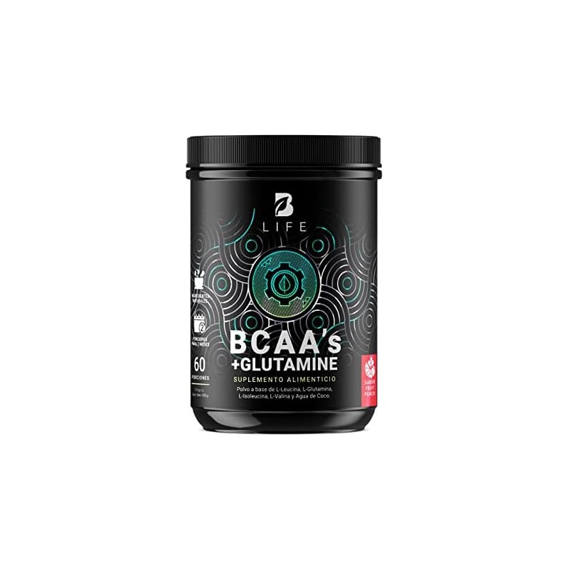 B Life BCAAs con Glutamina en Polvo 60 Porciones Sabor