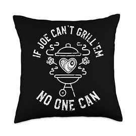 YO MINUS Grill'em No One Can First Name Joe BBQ Throw Pillow, 18x18, Multicolor