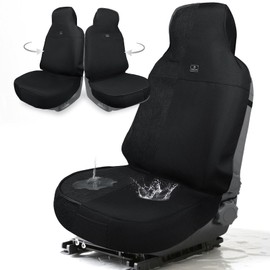 CAR PASS Car Seat Protector, Oxford Towel Waterproof Sweatproof Car Seat Cover for Gym, Workout, Swimming, Beach, Hiking - Universal Fit for Cars, Trucks, SUVs, Vans - Machine Washable Black (1 Pack)