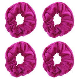 Zac's Alter Ego Set of 4 Value Velvet Hair Scrunchies - Basic Hair Accessory