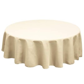 TableLinensforLess 6ft Round Polyester Tablecloth Sand