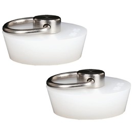 White Drain Stoppers, Bath Sink Plug, Rubber Seal Plugs Covers Caps with Hanging Ring for Bathtubs, Kitchen Sinks, Hand Basins,Suitable for Hole Dia 44mm-47mm