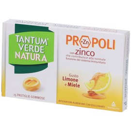 ANGELINI Tantum Verde Natura - 15 Pastiglie Gommose Limone e Miele