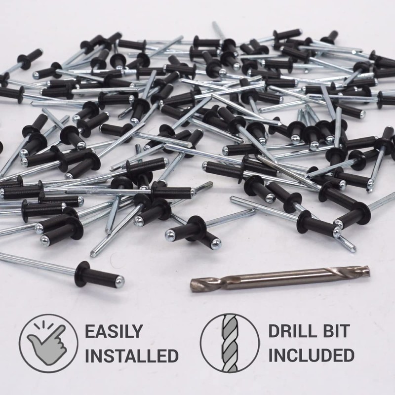 SKIR'CO Pack of 80 blind rivets painted 4.0 x 12