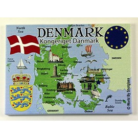 Denmark EU Series Souvenir Fridge Magnet 2.5" X 3.5"