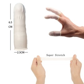 Finger Cots 100Pcs Latex Finger Covers Protect Finger Sleeves, Anti-Static and Waterproof