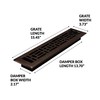 Decor Grates AJH214-RB Oriental Floor Register, 2x14 Inches, Rubbed Bronze