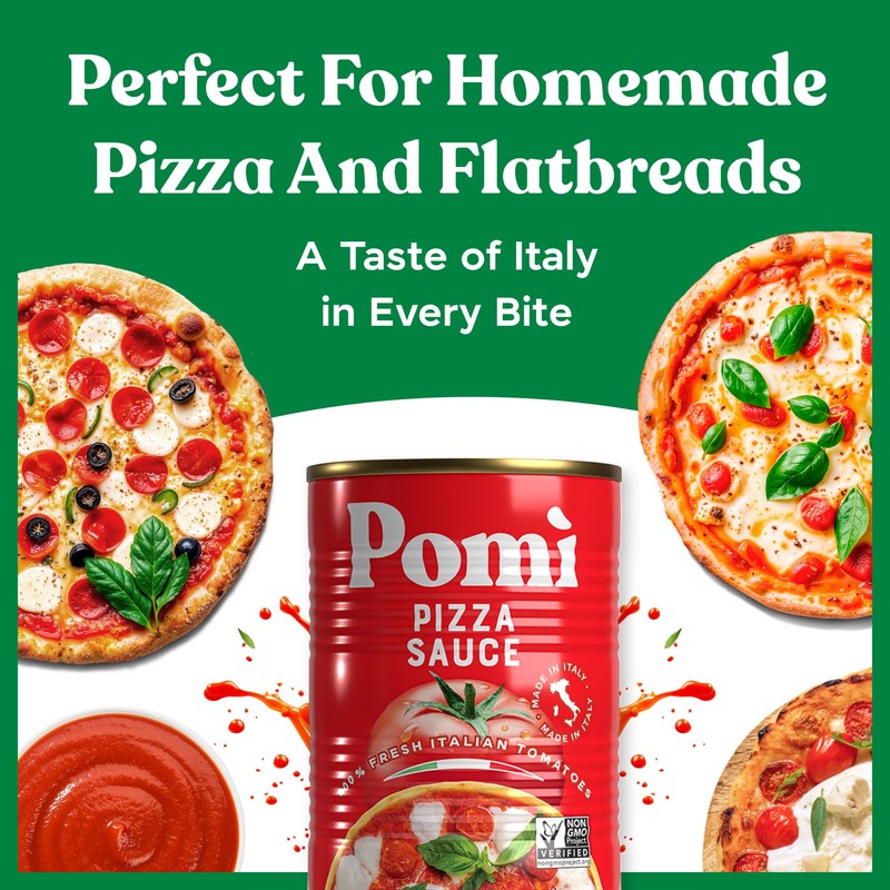 Pomì Pizza Sauce 14.1oz (Pack of 12) - 100% Fresh