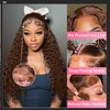 Chocolate Brown 13x6 Deep Wave Lace Front Wigs Human Hair