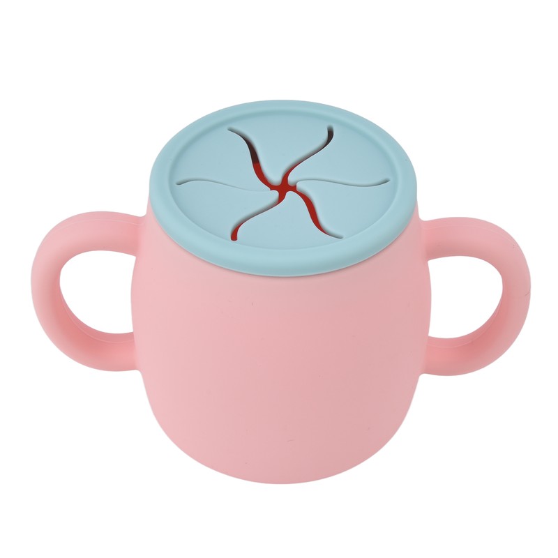 Silicone Toddler Cup Drop Proof Portable Baby Training Cup with