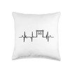 Gymnastic Rings Cardiogram Heart Rate Throw Pillow