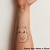 'Cute Angry Cat' Temporary Tattoo - Water Resistant, Skin-Safe, Non-Toxic