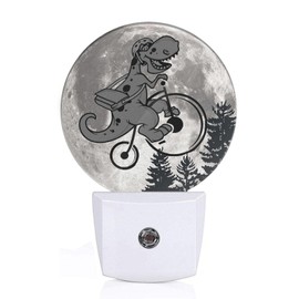 Uanvaha Dinosaur Night Light Big Moon Night Lights Plug into Wall for Boys Girls, Led Lamp for Stairway/Hallway/Bedroom 0.5W Nightlight Sleep Friendly