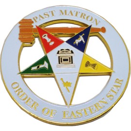 Graessa Eastern Star Past Matron Cut Out Heavy Weight Car Emblem [Gold - 2.75"] Q