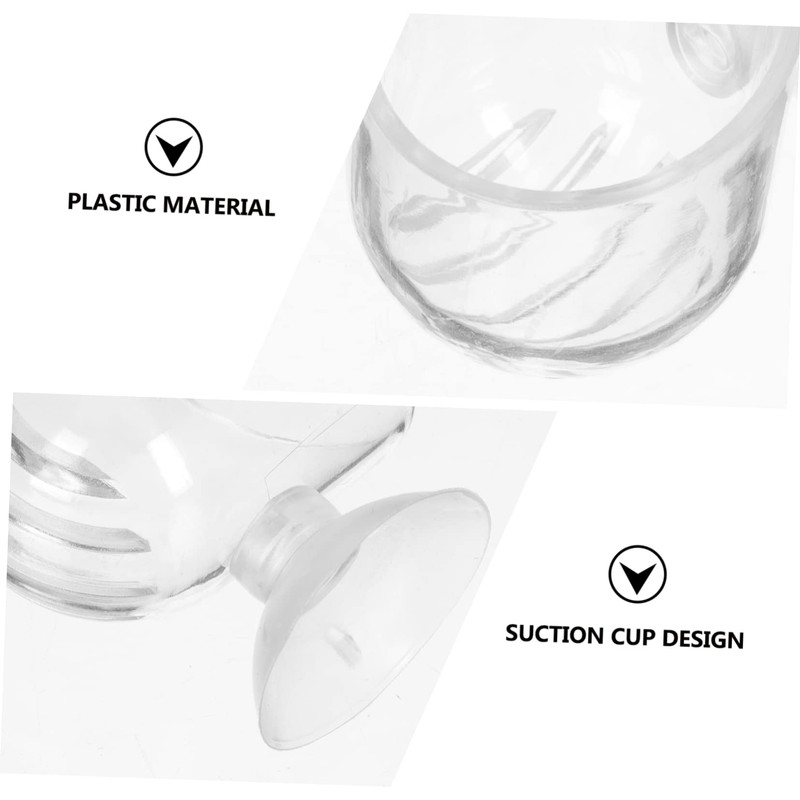 Mipcase 4pcs Acrylic Fish Feeding Cups Durable Shrimp Feeder Food