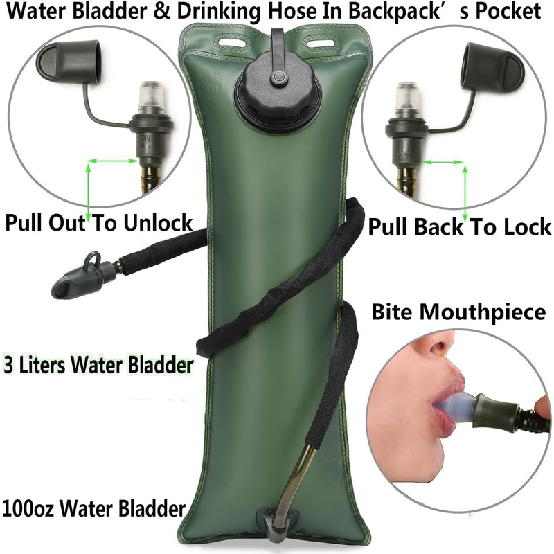 ATBP Tactical Water Hydration Pack Military 3L Water Bladder Carrier