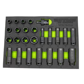 VIM Tools 25 PC. 3/8" DR. Metric Impact Socket Set