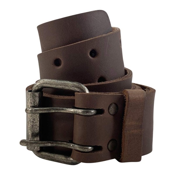 Hide & Drink, Rustic Reinforced Leather Belt/Rustic Double Prong Buckle,