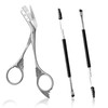 3PCS Eyebrow Scissors with Comb, Eyebrow Scissors for Women and