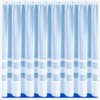Maple Textiles Horizon Semi-Plain Stripe Ribbon Band White Net Curtain