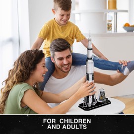 NASA - 3D Puzzle Apollo Saturn V Rocket | 3D Puzzle Children | 3D Puzzle Adults | Model Kit Adults | 3D Puzzle Children from 8 | 136 Pieces | Puzzle 3D