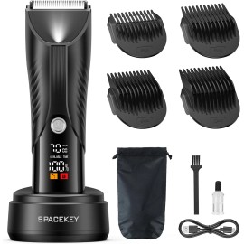 Spacekey Manscape Trimmer Men Electric Body Ball Hair Trimmer IPX7 Waterproof Cordless