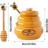 Mini Honey Jars - Ceramic No Drip Honey Container with